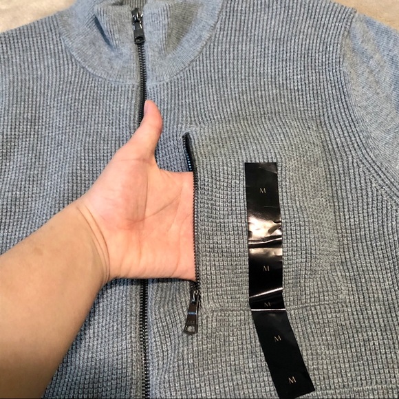 Men’s Banana Republic Light Grey Sweater Jacket - Picture 7 of 14